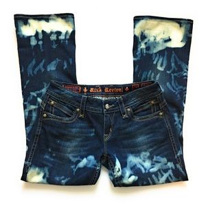 Rock revival jeans, Sz 29, Snagz custom bleach